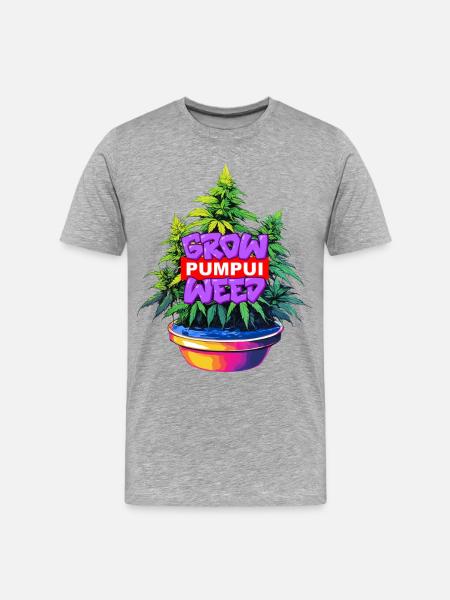 Grow Pumpui Weed - Men's Premium Organic T-Shirt - heather grey