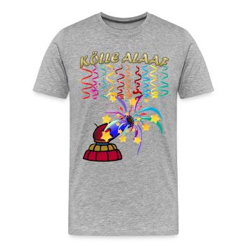 Cologne Alaaf Fireworks - Men's Premium Organic T-Shirt - heather grey - Front - Damien (186cm)