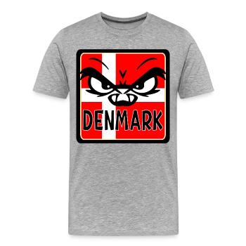 Dänemarks Emotionen - Männer Premium Bio T-Shirt - Grau meliert - Vorne - Damien (186cm)