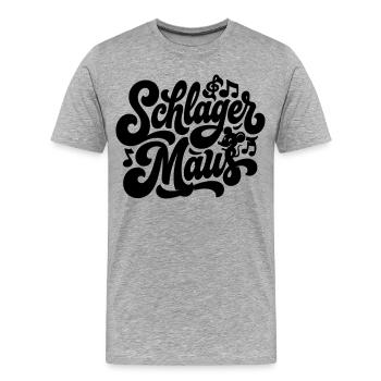 Schlager Maus - Schlagermaus - Schlagermusik - T-shirt bio Premium Homme - gris chiné - Devant - Damien (186cm)