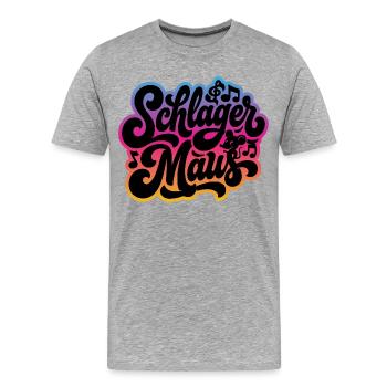 Schlager Maus - Schlagermaus - Schlagermusik - T-shirt bio Premium Homme - gris chiné - Devant - Damien (186cm)