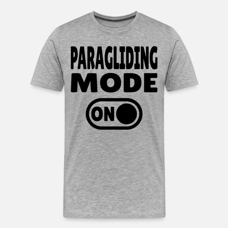Paragliding Mode ON – Gleitschirmfreiheit - Männer Premium Bio T-Shirt - Grau meliert