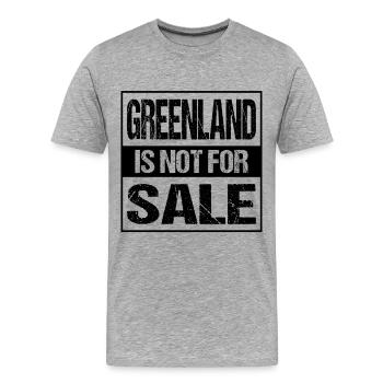 Le Groenland n’est pas à vendre - T-shirt bio Premium Homme - gris chiné - Devant - Damien (186cm)