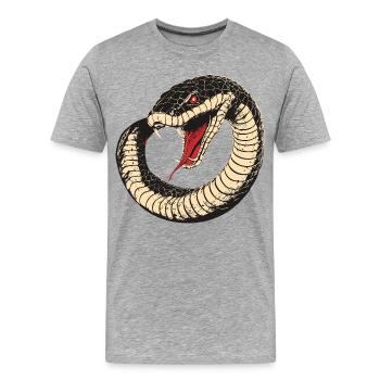Serpent - T-shirt bio Premium Homme - gris chiné - Devant - Damien (186cm)