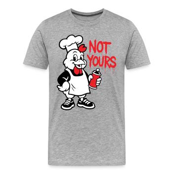 Nicht deiner - Männer Premium Bio T-Shirt - Grau meliert - Vorne - Damien (186cm)