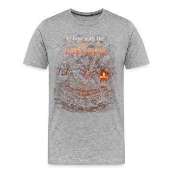Dark Romance Booktok In Love With The Villain - Men's Premium Organic T-Shirt - heather grey - Front - Damien (186cm)