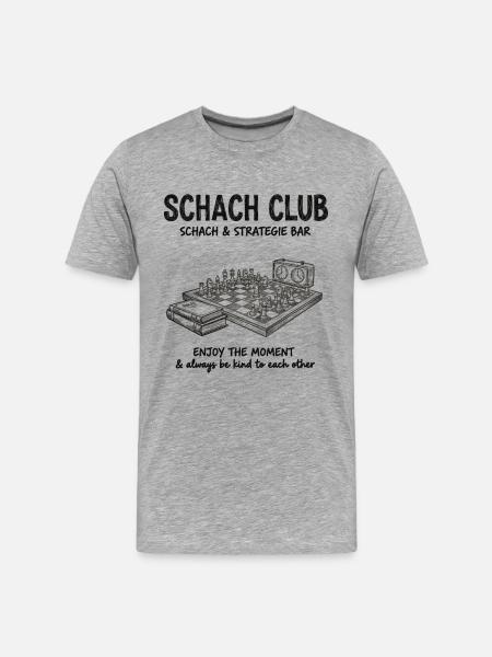 Chess Club Strategy Design – Vintage Chess Bar - Men's Premium Organic T-Shirt - heather grey