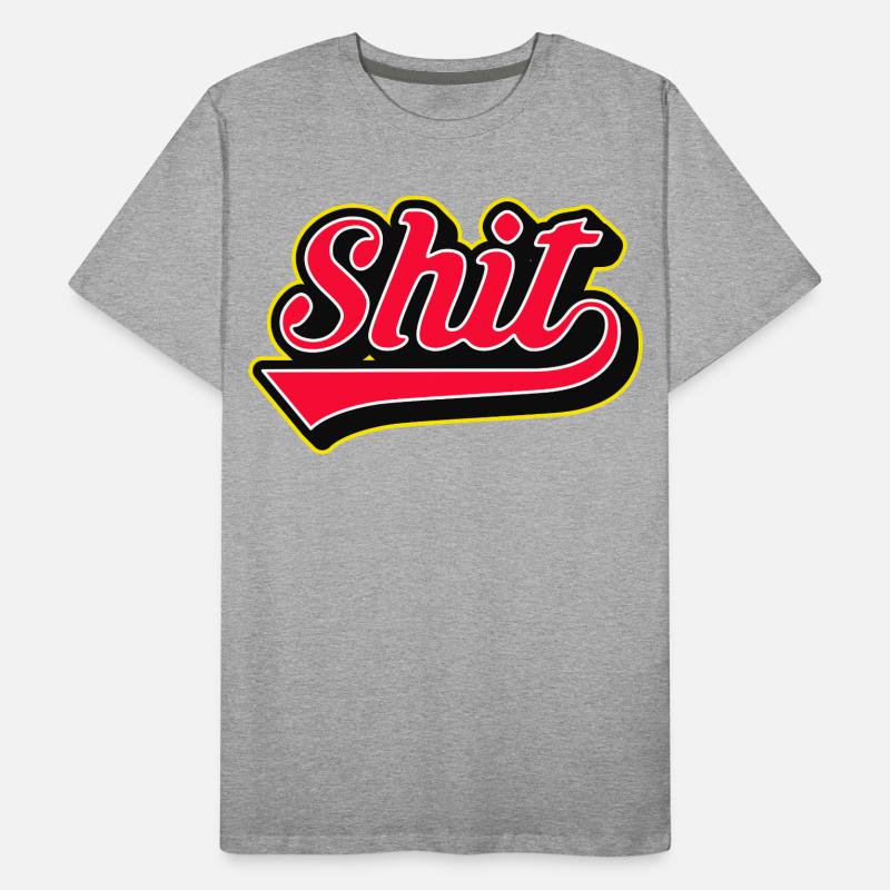 Shit Word Script Logo Männer Premium Bio T-Shirt