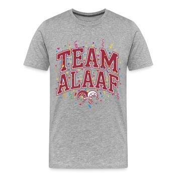 Team Alaaf Cologne - Men's Premium Organic T-Shirt - heather grey - Front - Damien (186cm)