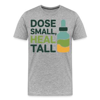 Homeopathy Dose Small Heal Tall Professional  - Men's Premium Organic T-Shirt - heather grey - Front - Damien (186cm)