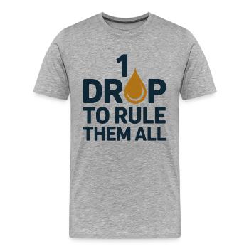 Homéopathie 1 Drop pour les juger tous professionnels - T-shirt bio Premium Homme - gris chiné - Devant - Damien (186cm)