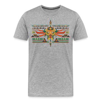 Gili-Magie - Männer Premium Bio T-Shirt - Grau meliert - Vorne - Damien (186cm)