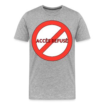 LE SYSTÈME - T-shirt bio Premium Homme - gris chiné - Devant - Damien (186cm)