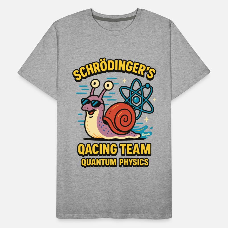 Schrödinger's Qacing Team Quantum Physics Snail Men's Premium Organic T-Shirt
