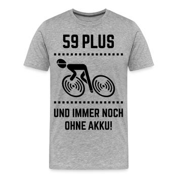59 Plus – still without battery! Bicycle Road Bike B - Men's Premium Organic T-Shirt - heather grey - Front - Damien (186cm)