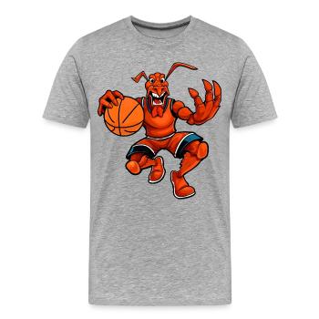 Hummer Basketball - Männer Premium Bio T-Shirt - Grau meliert - Vorne - Damien (186cm)