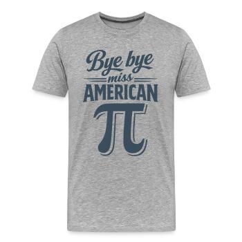 Bye Bye Miss American Pi - Men's Premium Organic T-Shirt - heather grey - Front - Damien (186cm)