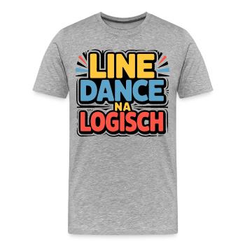 Logique de la danse en ligne - T-shirt bio Premium Homme - gris chiné - Devant - Damien (186cm)