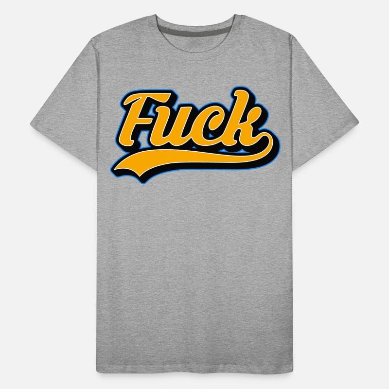 F-Word Retro Script Men's Premium Organic T-Shirt