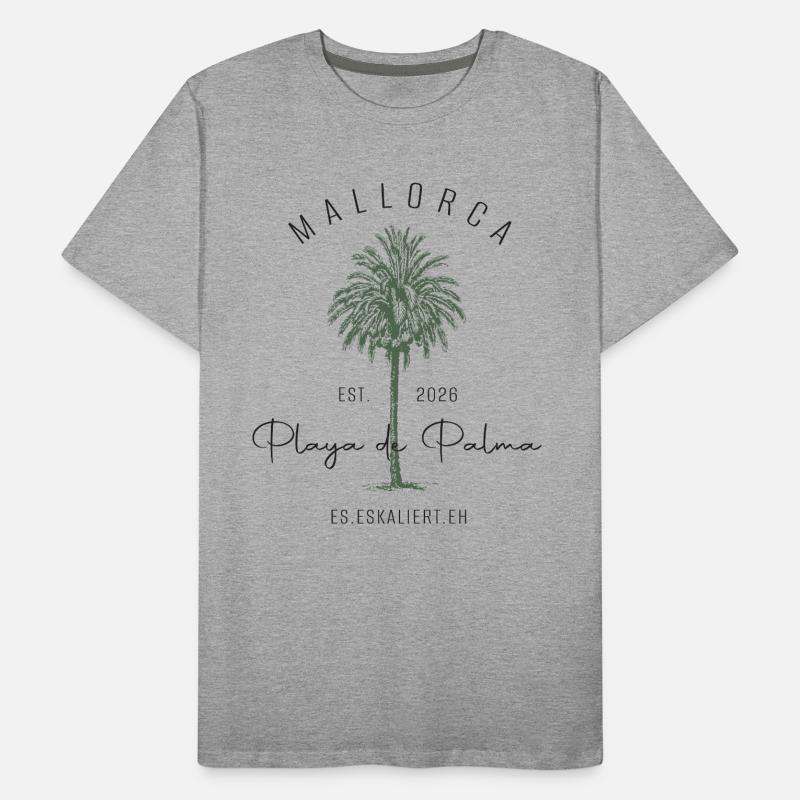 Mallorca palm tree logo est. 2026 Men's Premium Organic T-Shirt