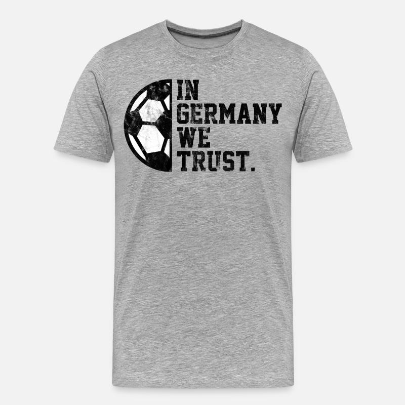 In Germany we Trust - Männer Premium Bio T-Shirt - Grau meliert