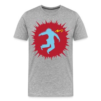 COUP DE FOUDRE - geek & scifi - T-shirt bio Premium Homme - gris chiné - Devant - Damien (186cm)
