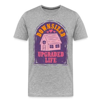 Tiny House - Men's Premium Organic T-Shirt - heather grey - Front - Damien (186cm)