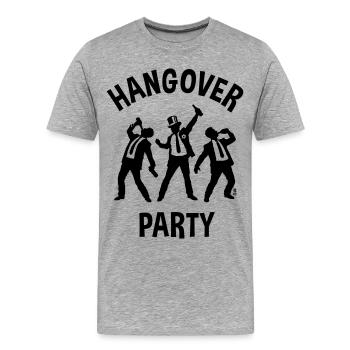 Hangover Party (JGA Junggesellenabschied Bier B) - Männer Premium Bio T-Shirt - Grau meliert - Vorne - Damien (186cm)
