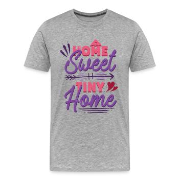 Tiny House Home Sweet Tiny Home - Men's Premium Organic T-Shirt - heather grey - Front - Damien (186cm)