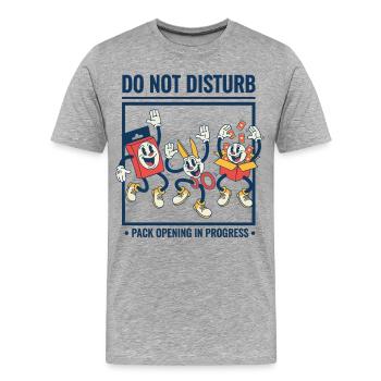 Ne pas interrompre l’ouverture de paquets en cours de trading - T-shirt bio Premium Homme - gris chiné - Devant - Damien (186cm)