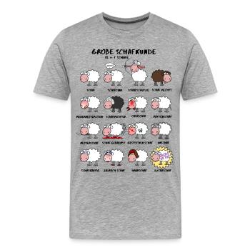 Excellente connaissance des moutons - T-shirt bio Premium Homme - gris chiné - Devant - Damien (186cm)