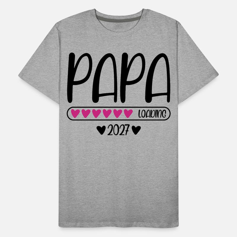 Dad 2027 loading with heart loading bar Men's Premium Organic T-Shirt