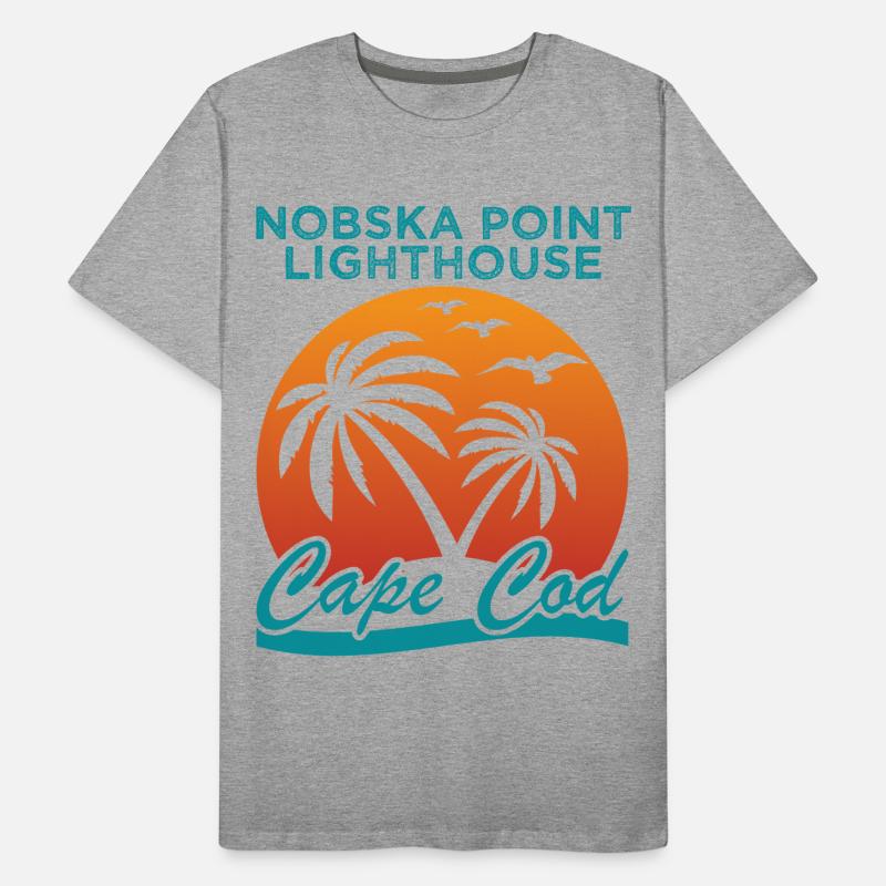 Chemise Cape Cod du phare de Nobska T-shirt bio Premium Homme