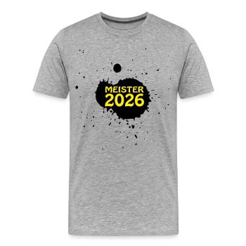 Champion 2026 Championship - Men's Premium Organic T-Shirt - heather grey - Front - Damien (186cm)