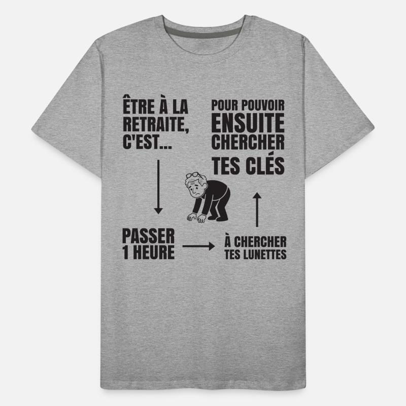 Im Ruhestand mit oder ohne Brille (schwarzer Text) Männer Premium Bio T-Shirt