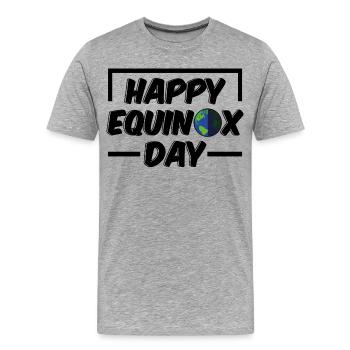 Joyeux jour de l’équinoxe Bénédictions d’Ostara - T-shirt bio Premium Homme - gris chiné - Devant - Damien (186cm)