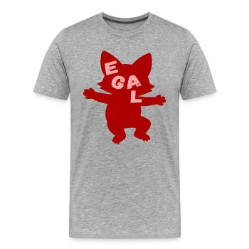 Fuchs Egal Leichtigkeit - Männer Premium Bio T-Shirt - Grau meliert - Vorne - Damien (186cm)