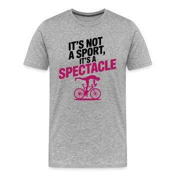 Le cyclisme artistique normal est ennuyeux professionnel - T-shirt bio Premium Homme - gris chiné - Devant - Damien (186cm)