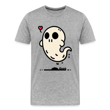 Dear Spirit - Men's Premium Organic T-Shirt - heather grey - Front - Damien (186cm)