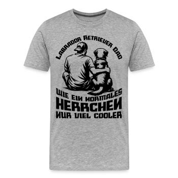 Geschenk für Labrador Retriever Dad - Männer Premium Bio T-Shirt - Grau meliert - Vorne - Damien (186cm)