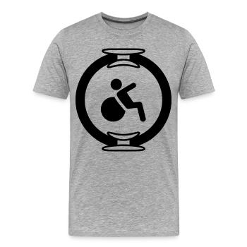 Pilates - Männer Premium Bio T-Shirt - Grau meliert - Vorne - Damien (186cm)