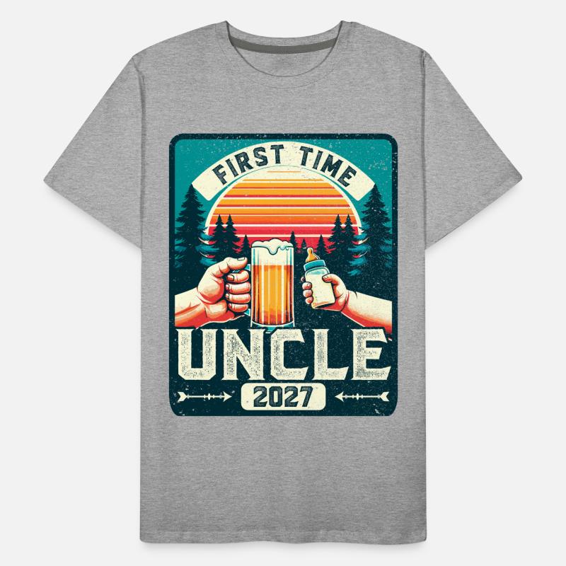 Uncle 2027, Expectant Uncle, Future Uncle Men's Premium Organic T-Shirt