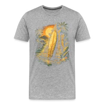 Bali Tour - Men's Premium Organic T-Shirt - heather grey - Front - Damien (186cm)
