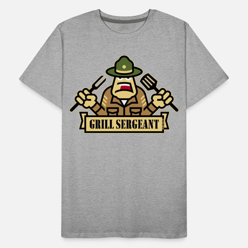 Grill Sergeant (Grilling / BBQ / Barbecue / Outl) Men's Premium Organic T-Shirt