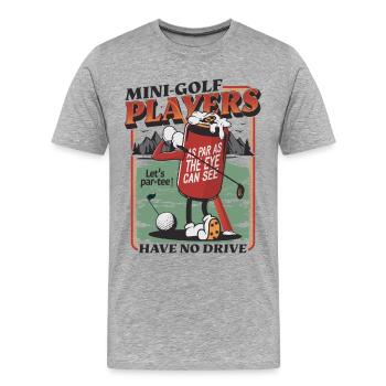 Un design de golfeur amusant pour les golfeurs - T-shirt bio Premium Homme - gris chiné - Devant - Damien (186cm)