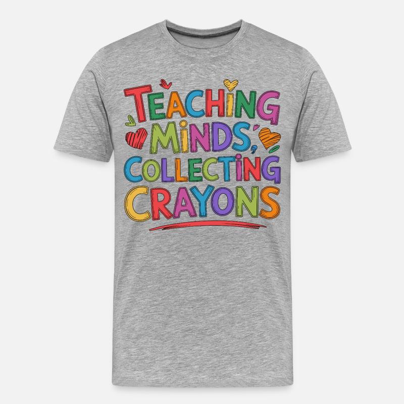 Elementary Teacher Teaching Minds Primary Teacher - Männer Premium Bio T-Shirt - Grau meliert