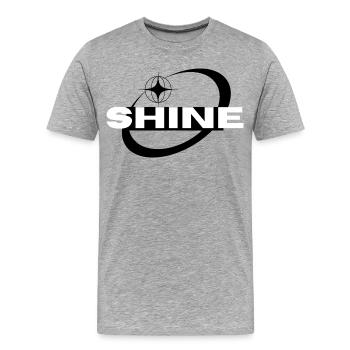 Shine Y2K  - Männer Premium Bio T-Shirt - Grau meliert - Vorne - Damien (186cm)