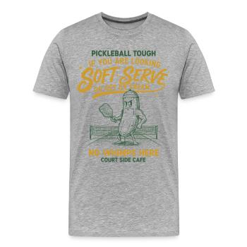 Pickleball Joueur dur à cuire Drôle adore le pickleball - T-shirt bio Premium Homme - gris chiné - Devant - Damien (186cm)