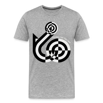 Angeln Haken Abstrakt Legenden - Männer Premium Bio T-Shirt - Grau meliert - Vorne - Damien (186cm)