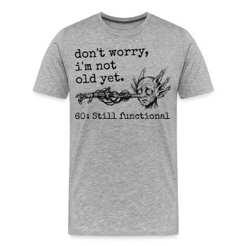 60th Birthday - 60th Birthday Humor Gift - Men's Premium Organic T-Shirt - heather grey - Front - Damien (186cm)